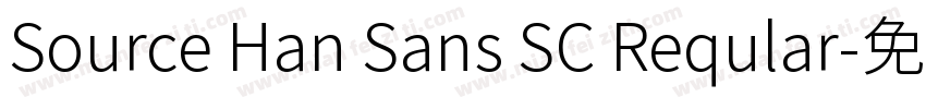 Source Han Sans SC Reqular字体转换